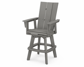 Modern Curveback Adirondack Swivel Bar Chairoutdoor patio furniture set