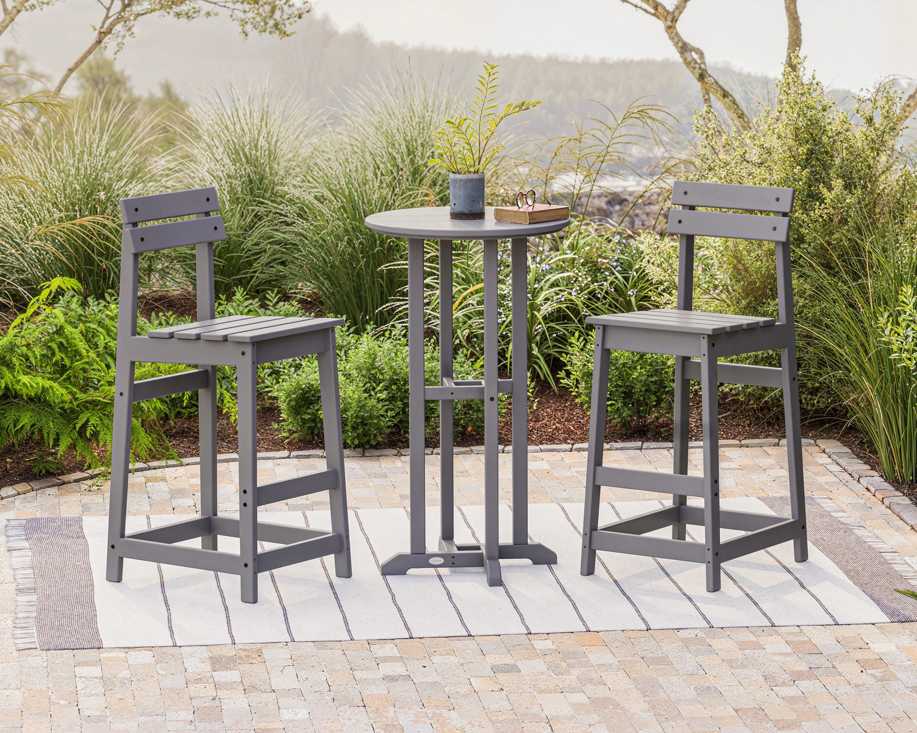 Modern Studio Plaza Bar Chair 3-Piece Bistro Set