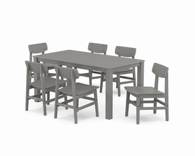 Modern Studio Urban Chair 7-Piece Parsons Table Dining Setoutdoor patio furniture set