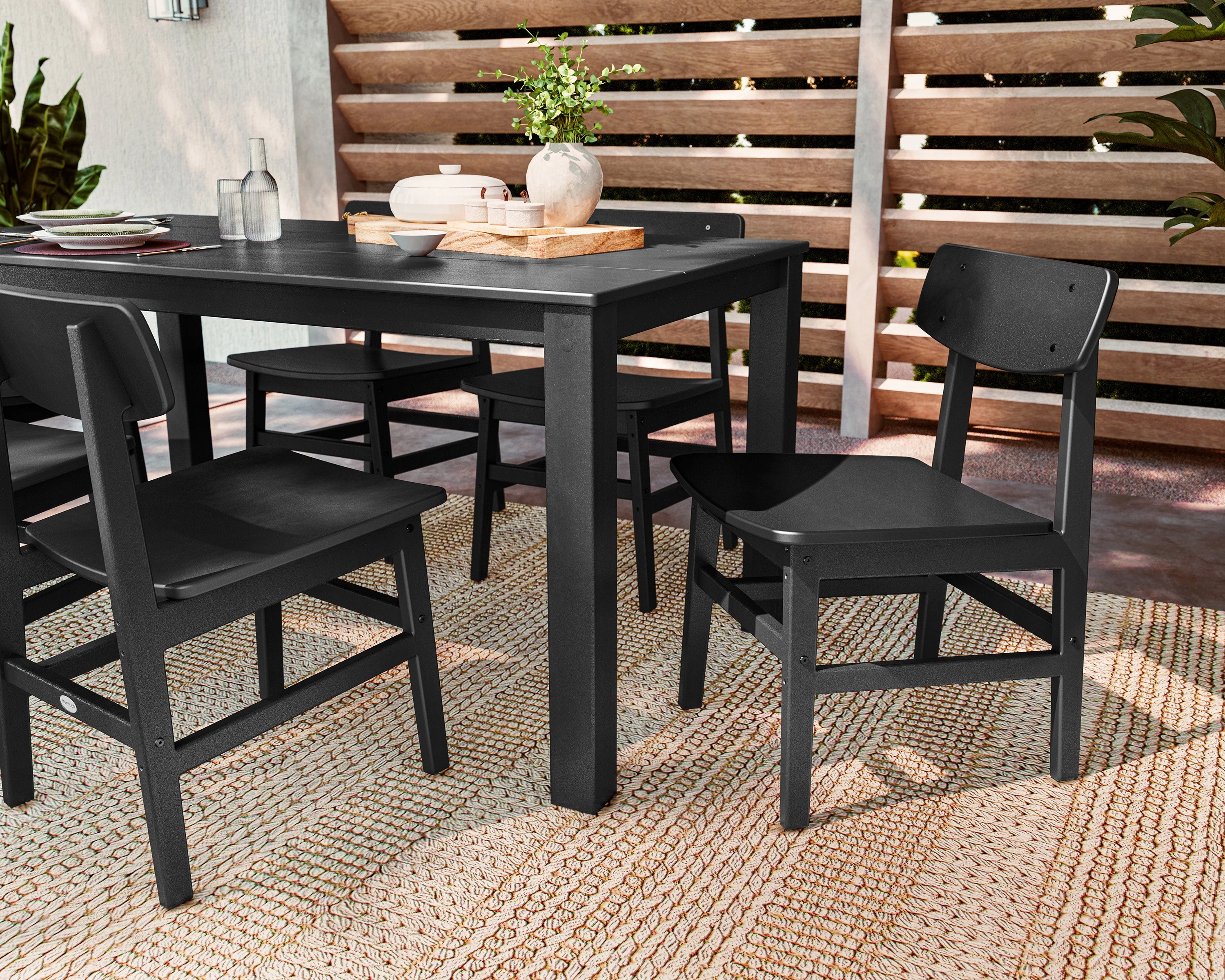 Modern Studio Urban Chair 7-Piece Parsons Table Dining Set