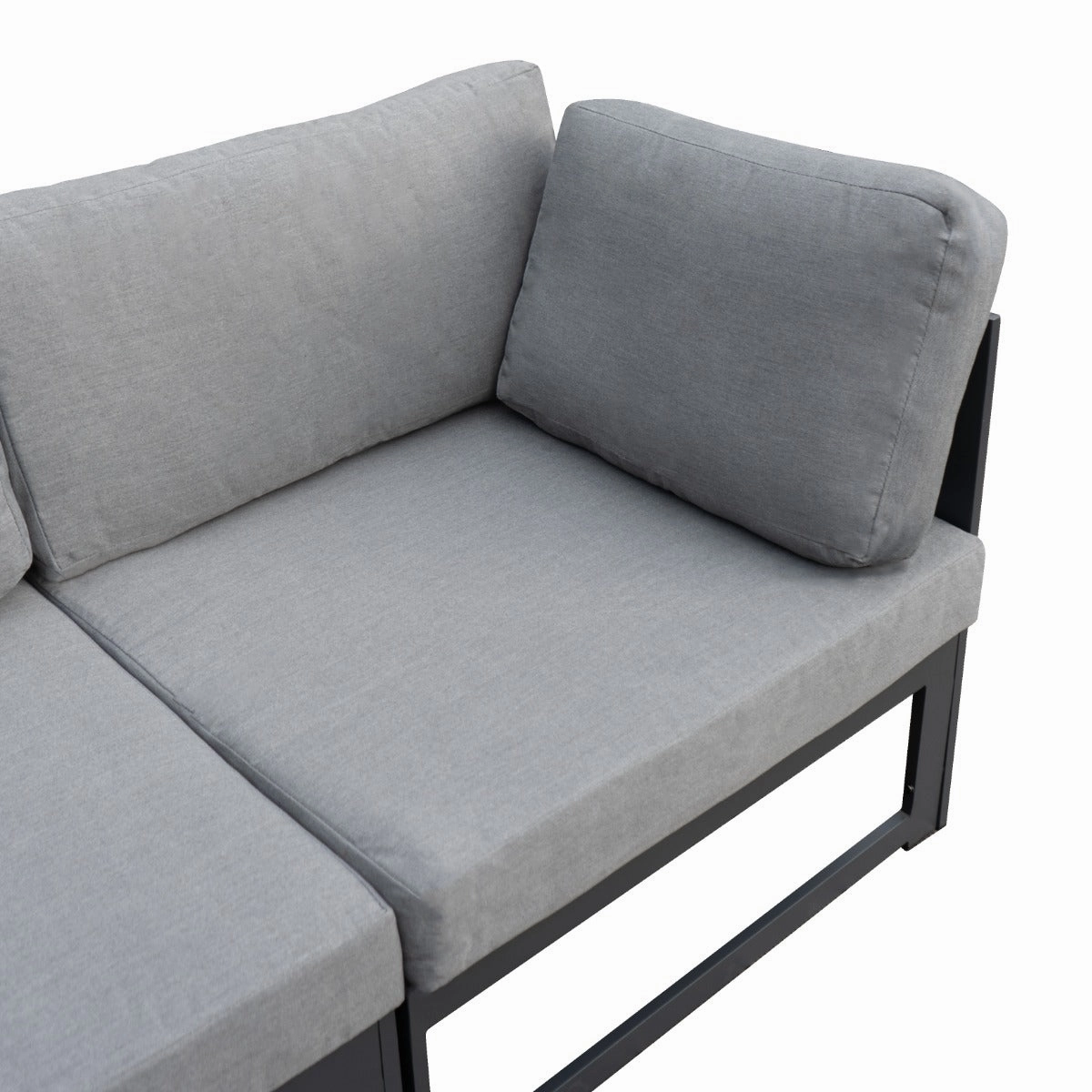 Modular Garden Furniture Set With Fire Pit - Anthracite Grey
