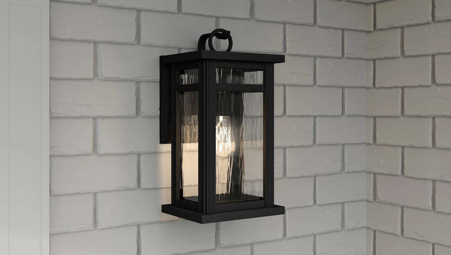 Moira One Light Outdoor Wall Mount Earth Black