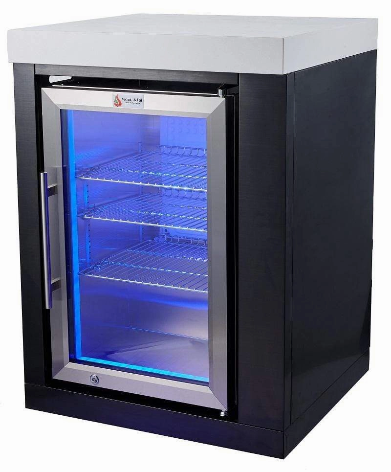 Mont Alpi Black Stainless Steel Fridge Cabinet Module MASFM-BSS