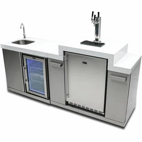 Mont Alpi Stainless Steel Beverage Center and Kegerator MA-BEVKEG outdoor beverage cooler with wheels