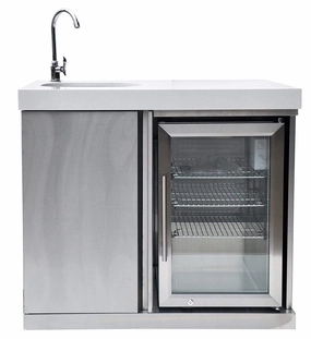 Mont Alpi Stainless Steel Beverage Center MASF outdoor beverage cooler with wheels