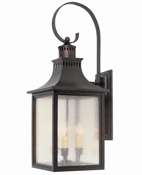 Monte Grande Three Light Wall Lantern English BronzeOutdoor wall sconces with motion sensor