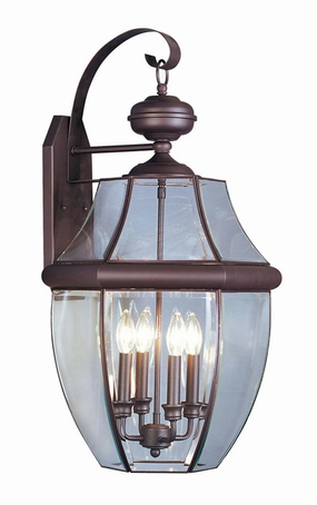 Monterey Four Light Outdoor Wall Lantern BronzeOutdoor wall sconces with motion sensor