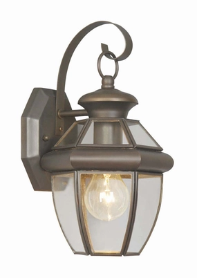 Monterey One Light Outdoor Wall Lantern BronzeOutdoor wall sconces with motion sensor
