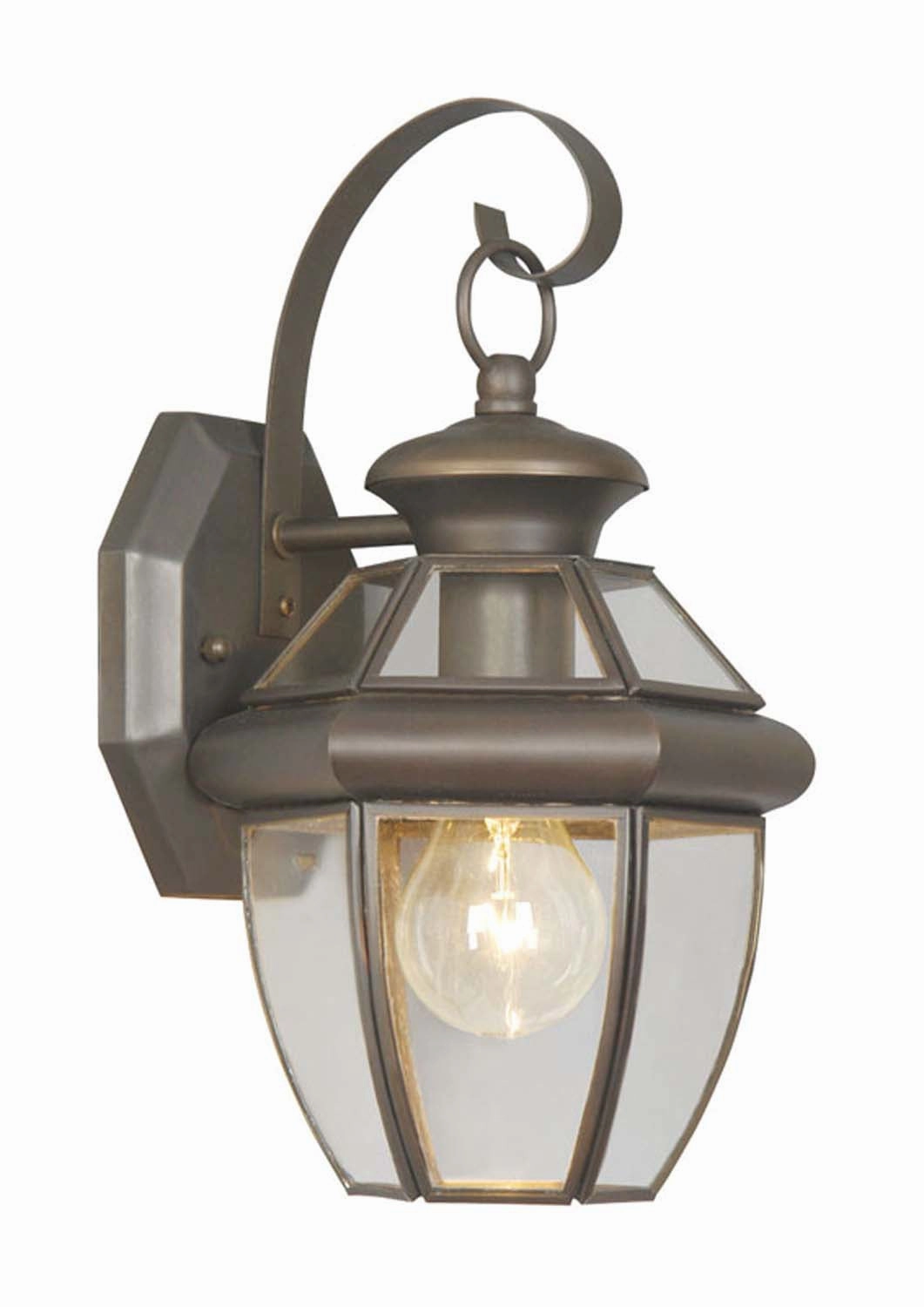 Monterey One Light Outdoor Wall Lantern BronzeOutdoor wall sconces with motion sensor