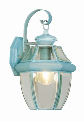 Monterey One Light Outdoor Wall Lantern VerdigrisOutdoor wall sconces with motion sensor
