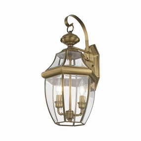 Monterey Two Light Outdoor Wall Lantern Antique BrassOutdoor wall sconces with motion sensor