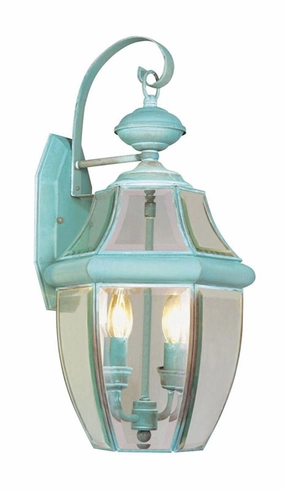Monterey Two Light Outdoor Wall Lantern VerdigrisOutdoor wall sconces with motion sensor