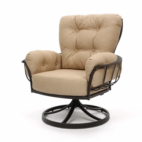 Monterra Mini Swivel Rocker Club Chairrust-proof wrought iron garden set