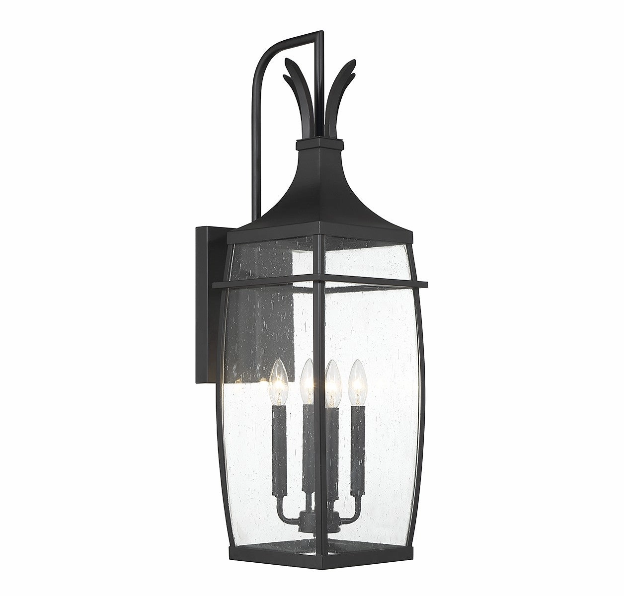 Montpelier Four Light Outdoor Wall Lantern Matte Black