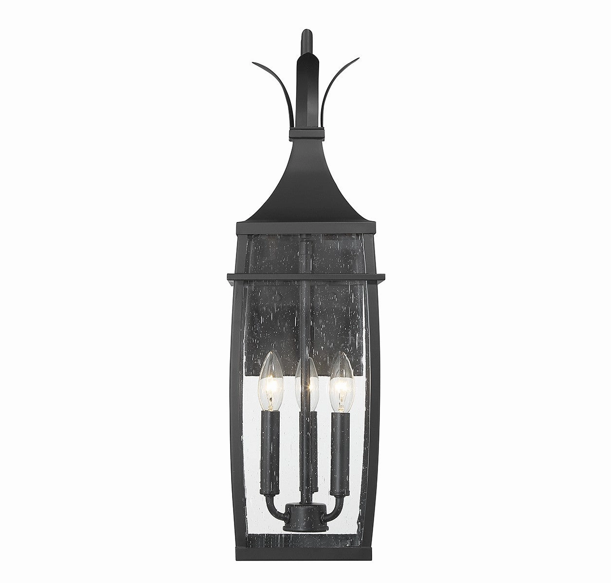 Montpelier Three Light Outdoor Wall Lantern Matte Black