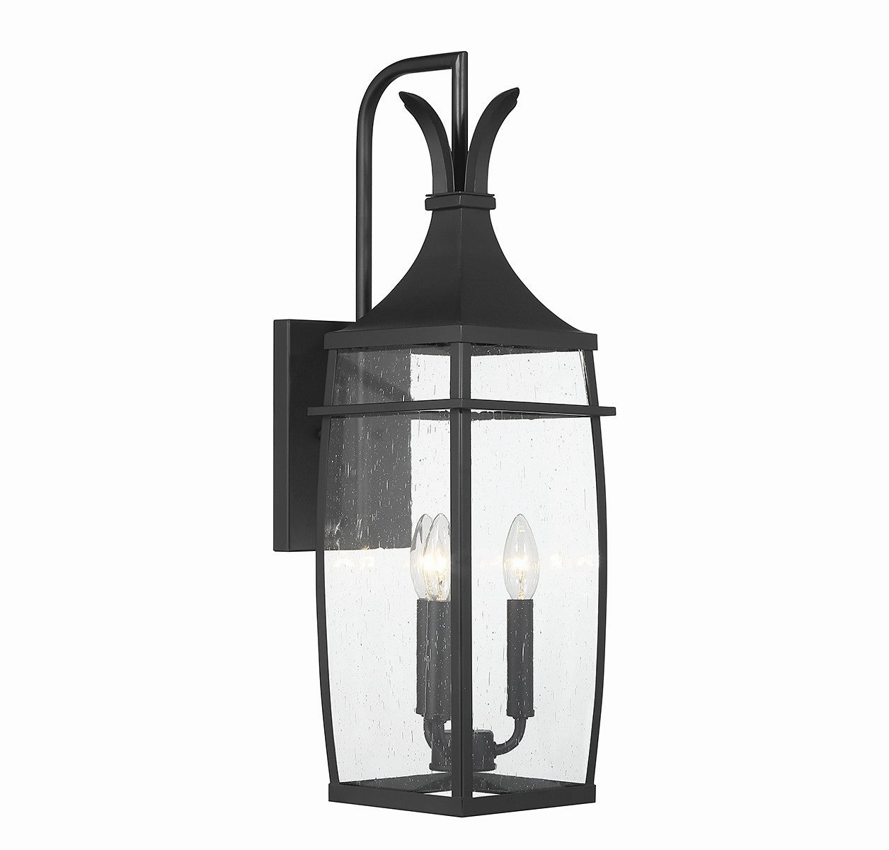 Montpelier Three Light Outdoor Wall Lantern Matte Black