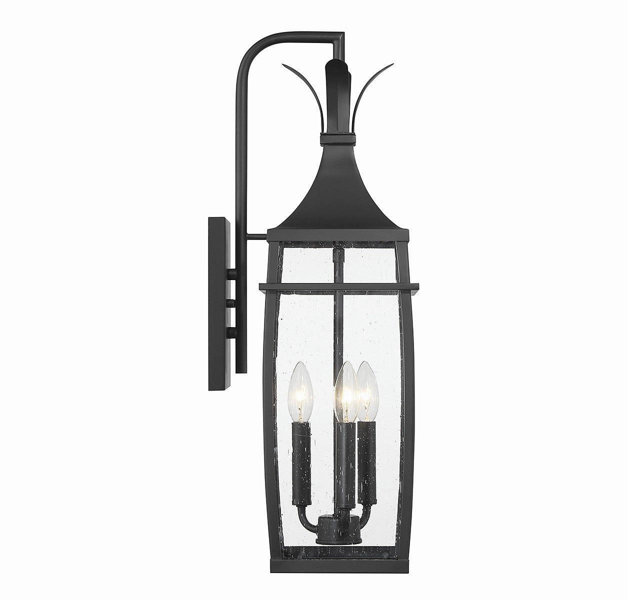 Montpelier Three Light Outdoor Wall Lantern Matte Black