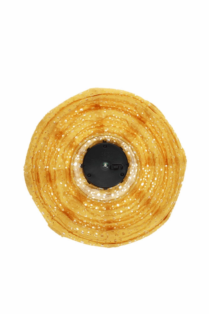 Mustard Yellow Hanging Outdoor Solar Lantern