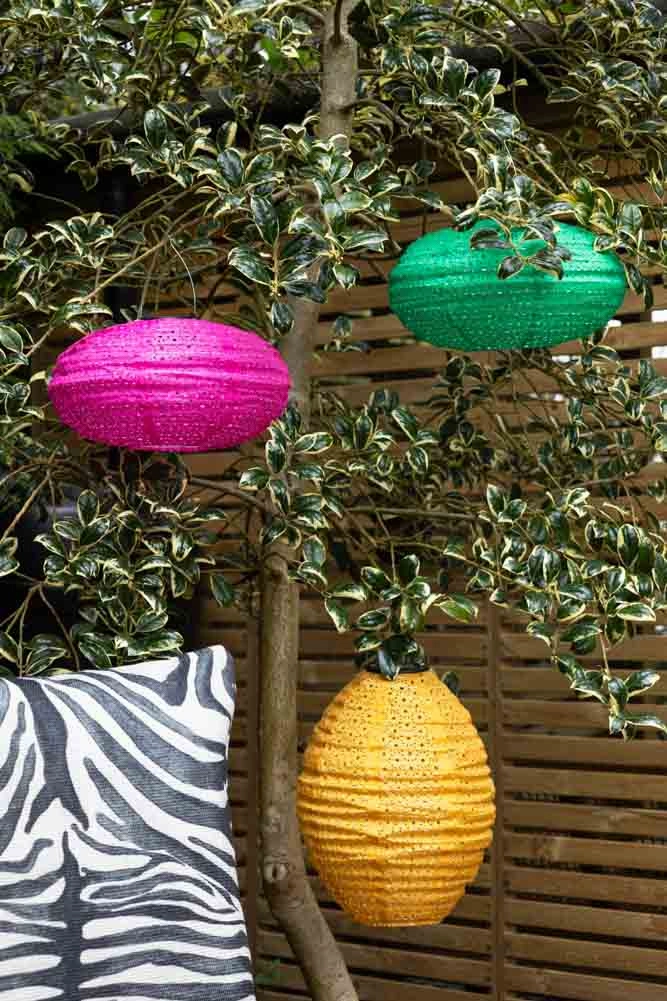 Mustard Yellow Hanging Outdoor Solar Lantern