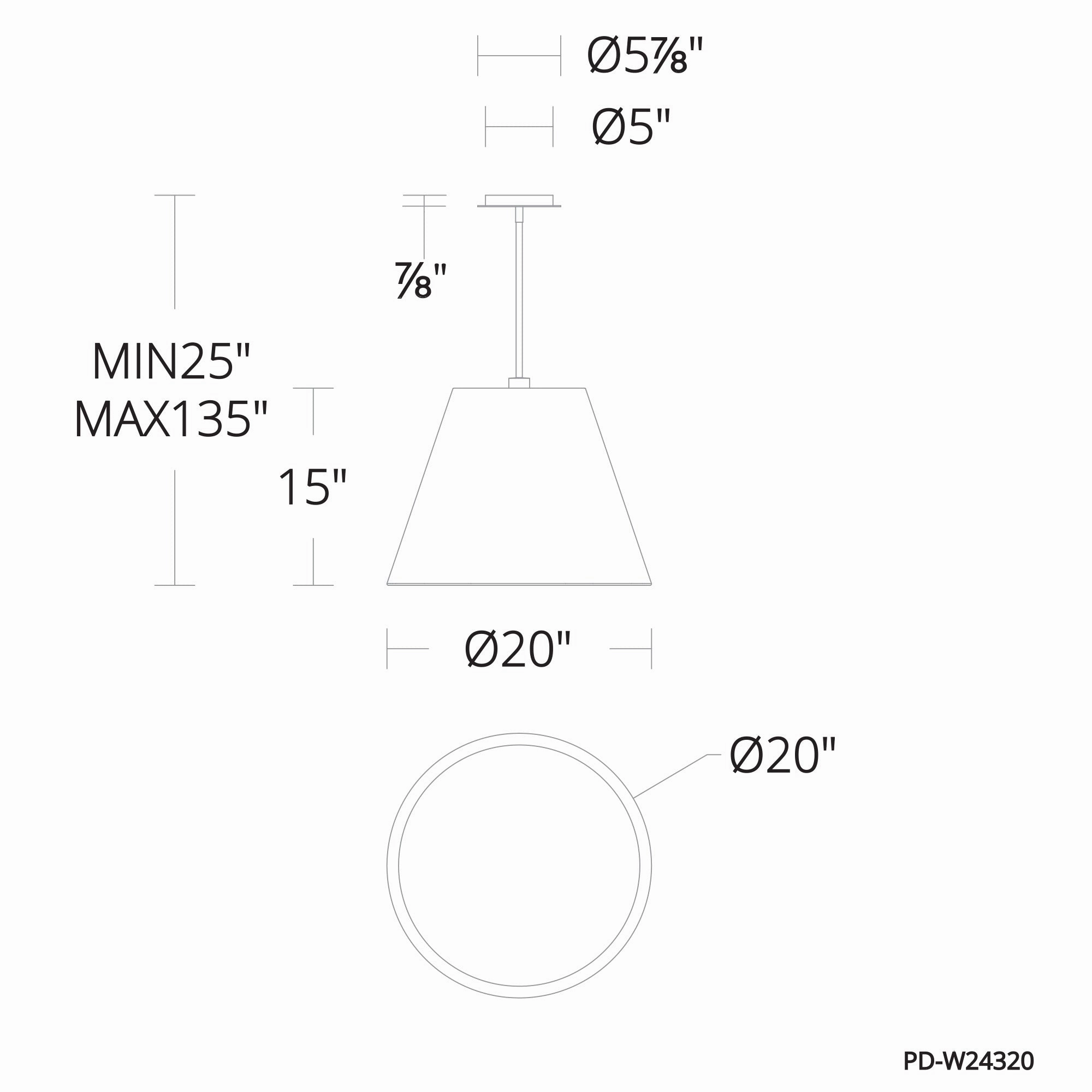 Myla 20" LED Outdoor Pendant