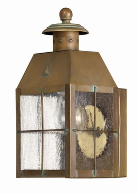 Nantucket LED Wall Mount Aged BrassOutdoor wall sconces with motion sensor