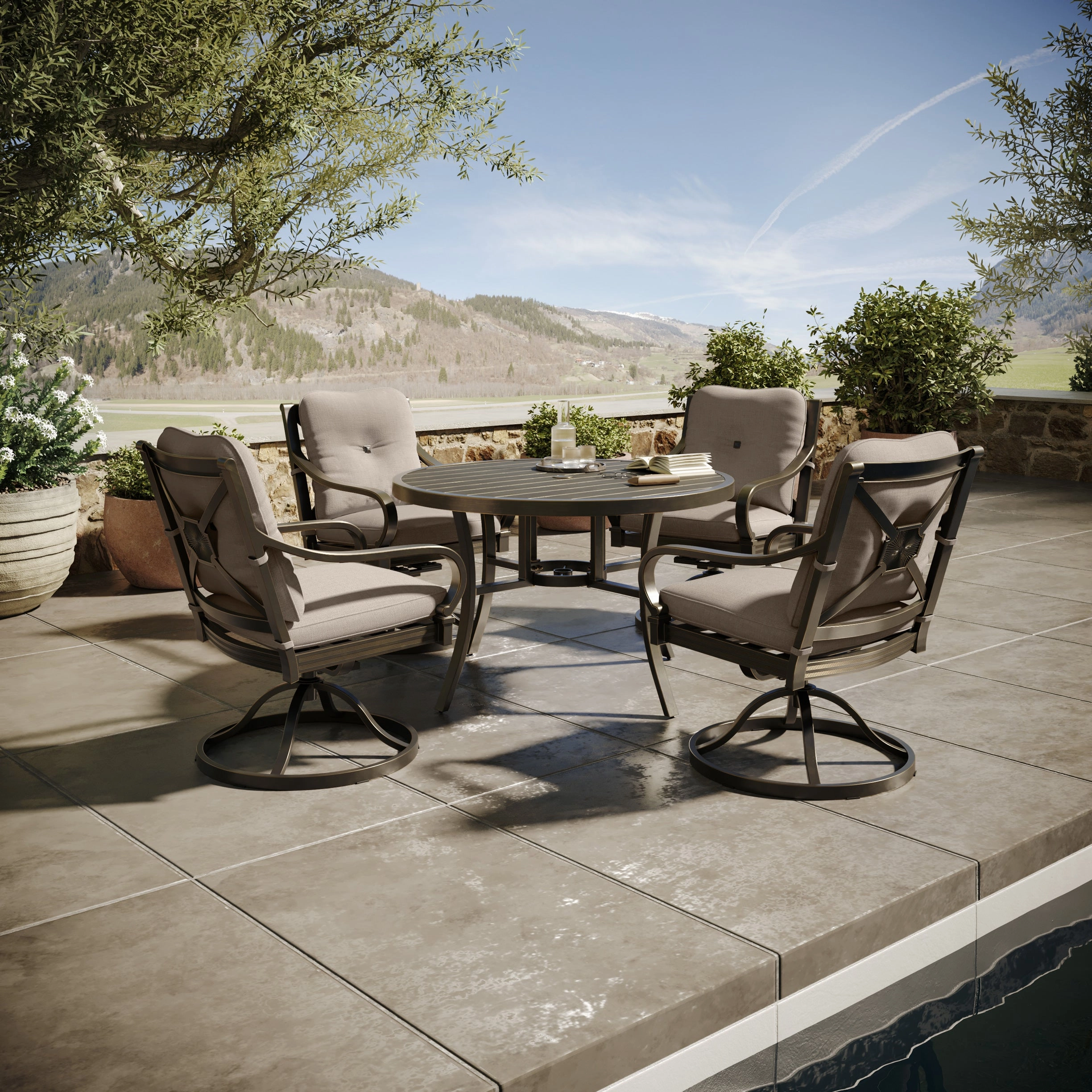 Napili 5 Piece Dining Set w/ 4 Swivel Rockers