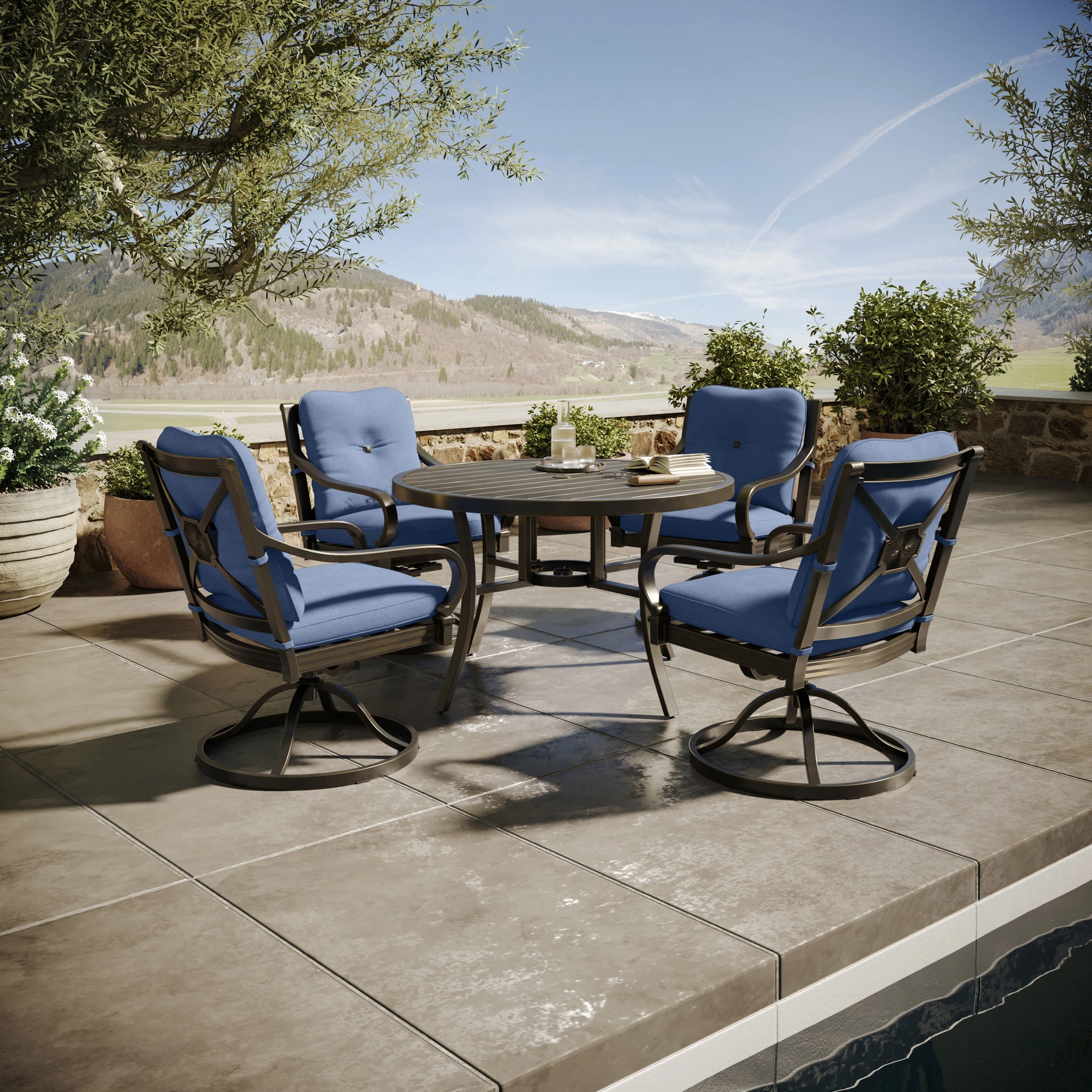 Napili 5 Piece Dining Set w/ 4 Swivel Rockers
