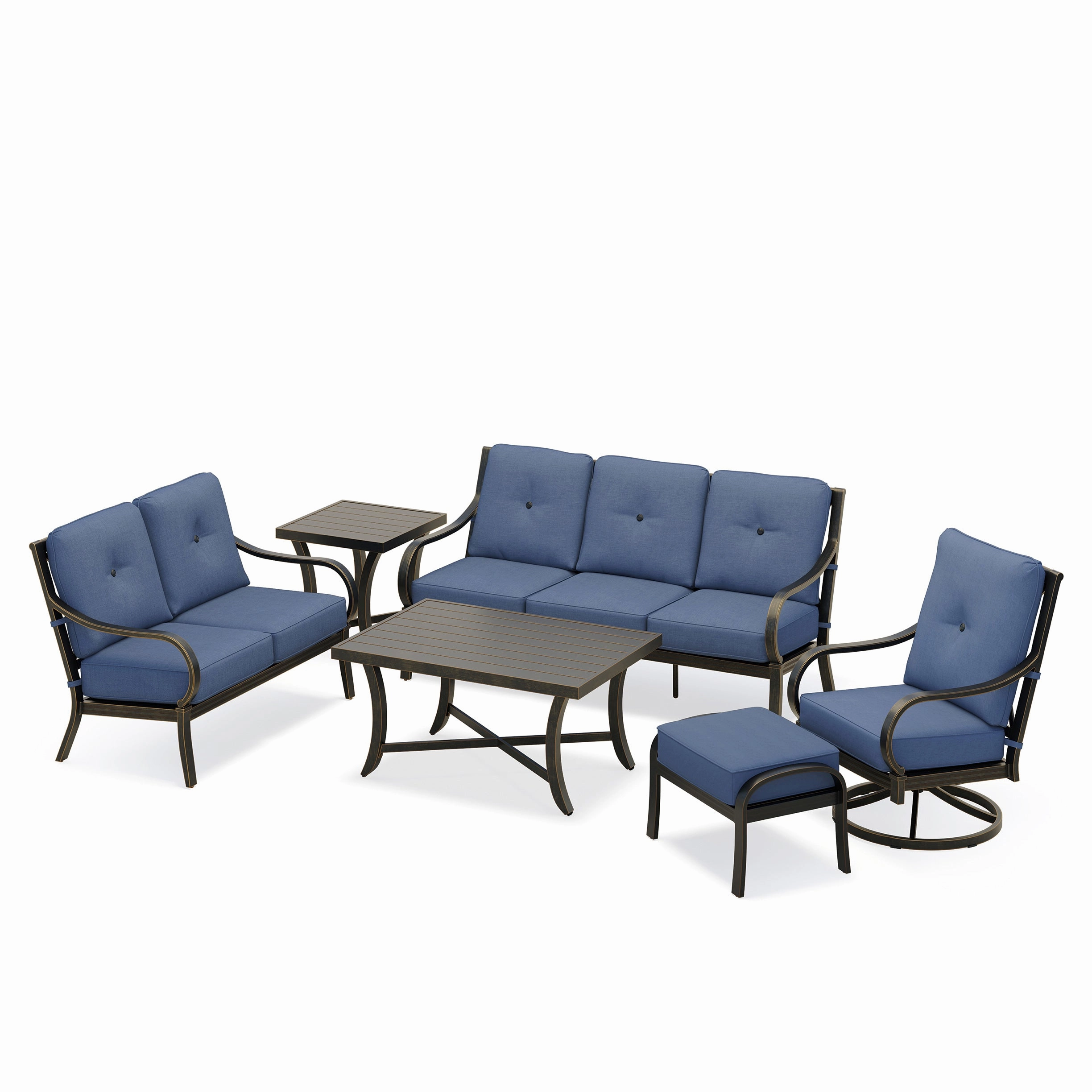 Napili 6 Piece High-Back Swivel Rocker Sofa Set