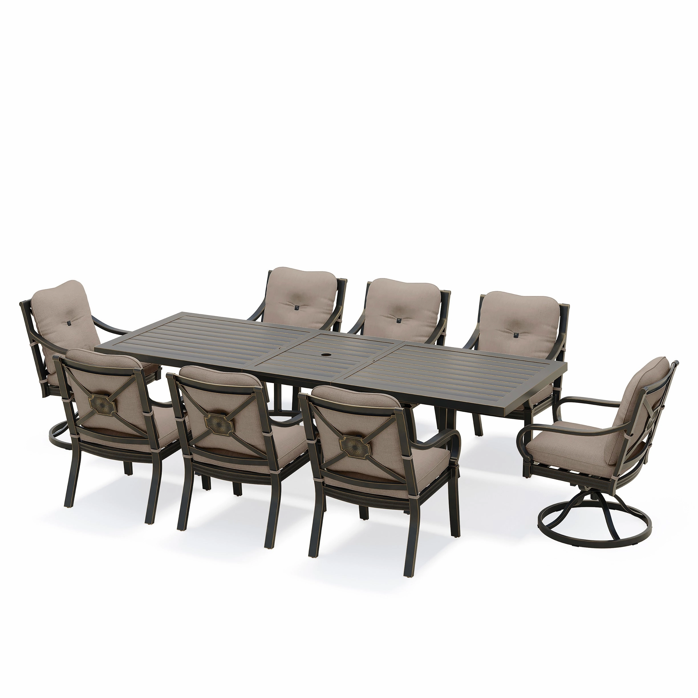 Napili 9 Piece Dining Setaluminum alloy outdoor sofa set