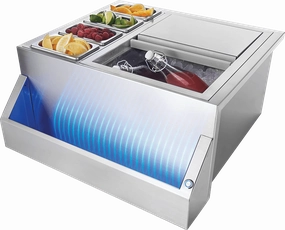 Napoleon Built-In Components Multi-Functional Beverage Center BI-2418-BEV outdoor beverage cooler with wheels