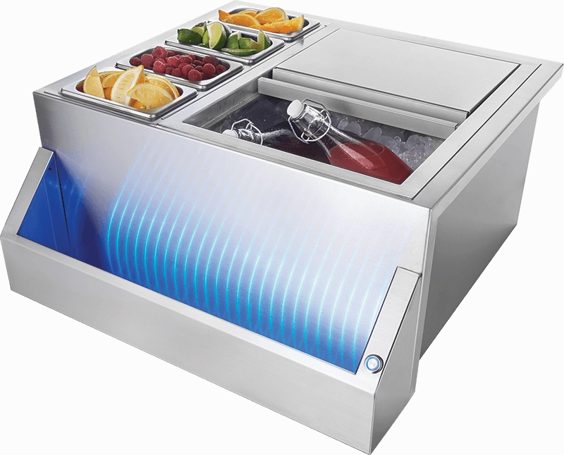 Napoleon Built-In Components Multi-Functional Beverage Center BI-2418-BEV outdoor beverage cooler with wheels