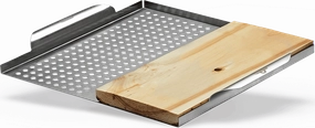 Napoleon Eight Stainless Steel Multi-Functional Topper with Cedar Plank 70026Stainless steel BBQ tool set
