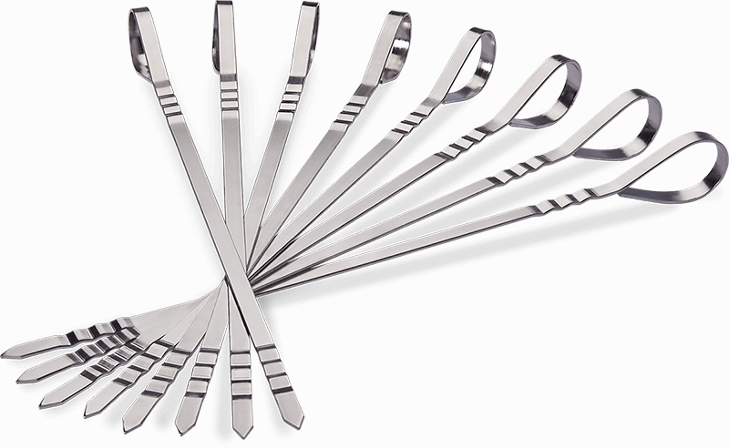 Napoleon Eight Stainless Steel Multifunctional Skewers 70015Stainless steel BBQ tool set