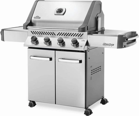 Napoleon Prestige 500 RSIB Stainless Steel Natural Gas Grill w/ Infrared Side & Rear Burners P500RSIBNSS-3 professional outdoor BBQ grill set