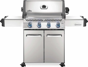 Napoleon Prestige 500 RSIB Stainless Steel Propane Gas Grill w/ Infrared Side & Rear Burners P500RSIBPSS-3 professional outdoor BBQ grill set