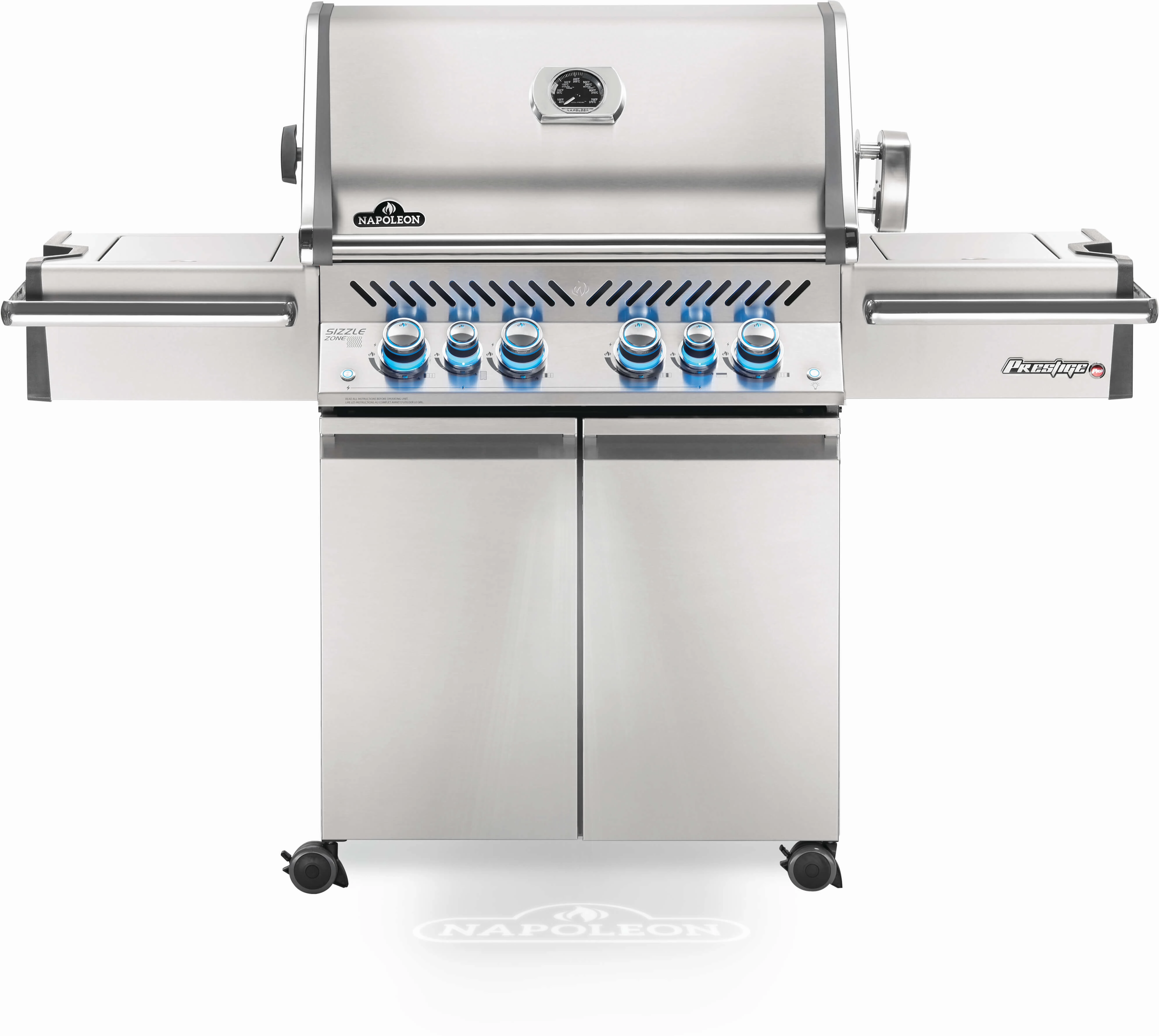 Napoleon Prestige PRO 500 RSIB Propane Gas Grill w/ Infrared Rear & Side Burners PRO500RSIBPSS-3 professional outdoor BBQ grill set