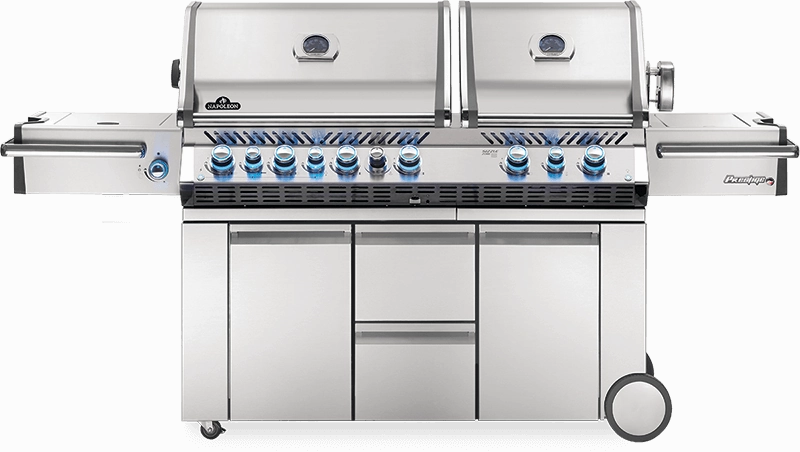 Napoleon Prestige Pro 825 RSBI with Power Side Burner Gas Grill professional outdoor BBQ grill set