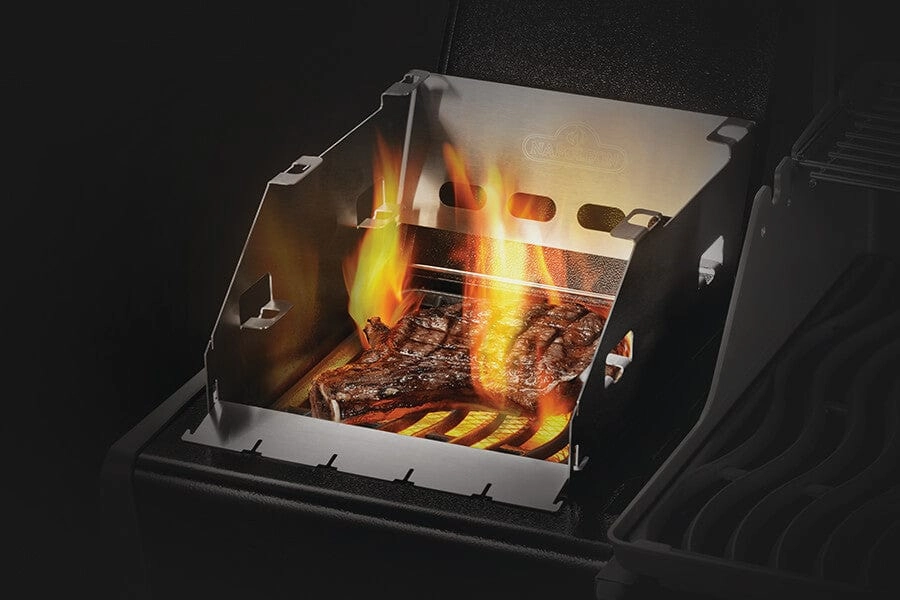 Napoleon Side Burner Small Windshield with Skewer Rack 71302