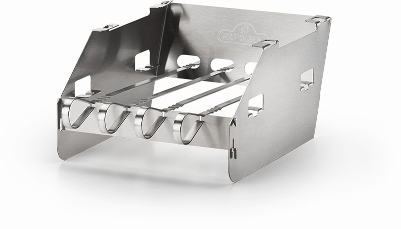 Napoleon Side Burner Small Windshield with Skewer Rack 71302Stainless steel BBQ tool set