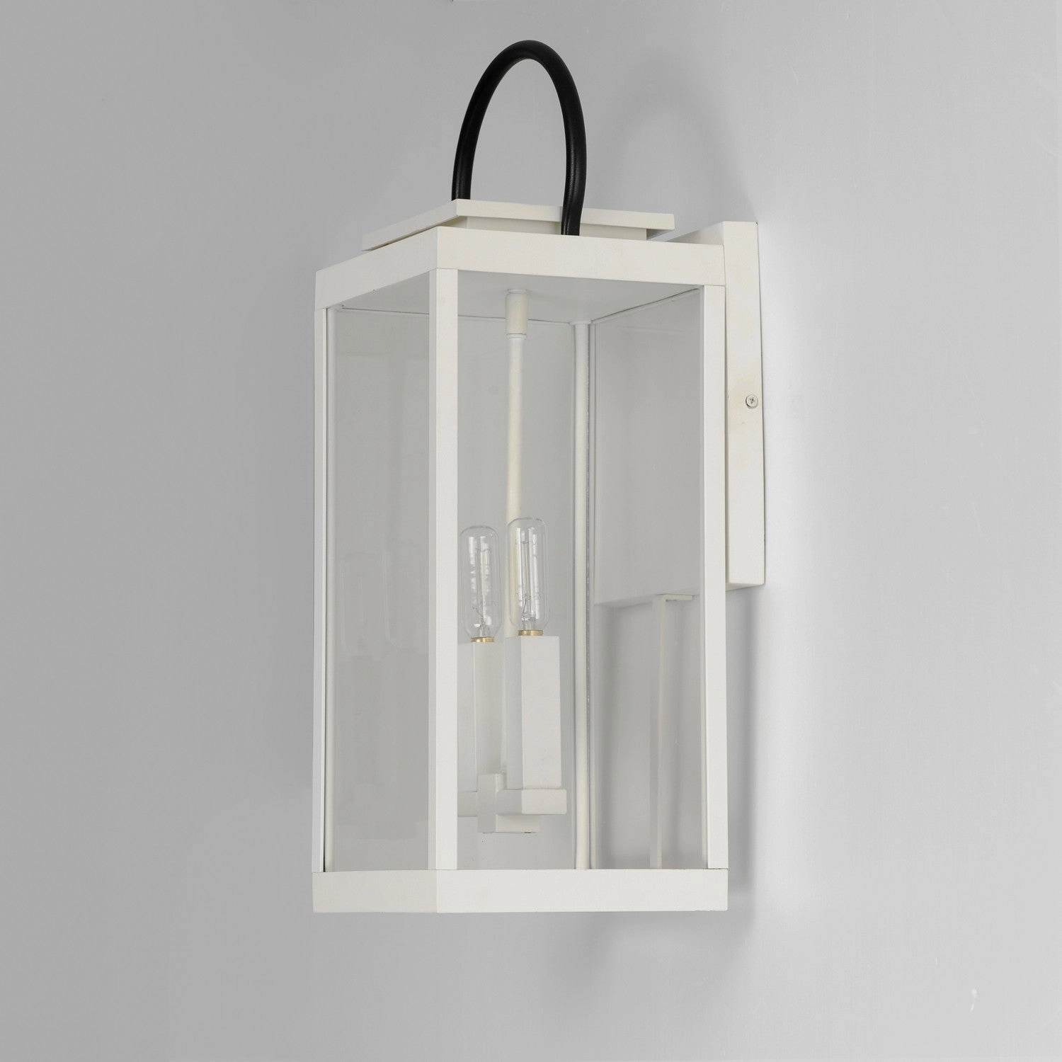 Nassau Vivex Two Light Outdoor Wall Sconce White / Black