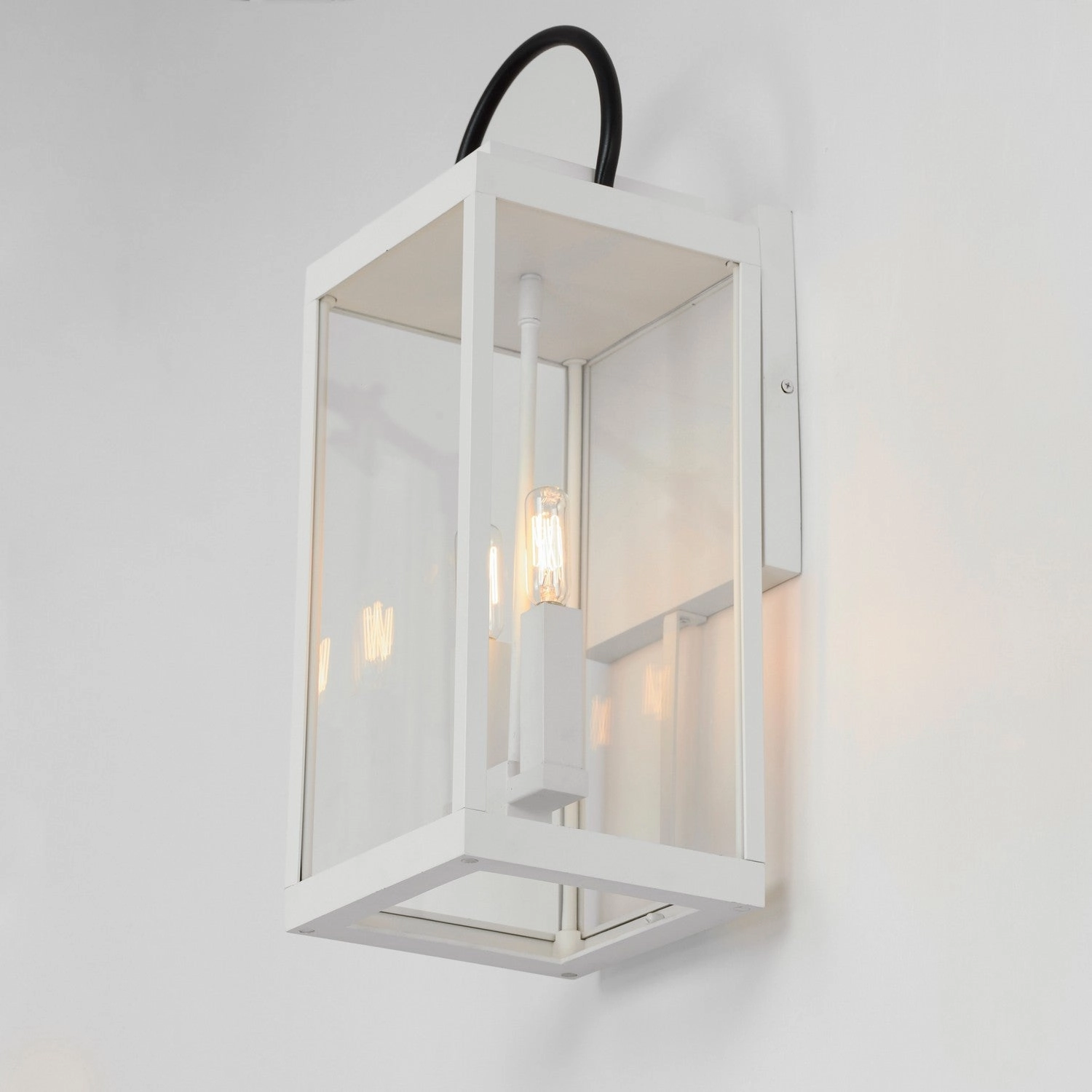 Nassau Vivex Two Light Outdoor Wall Sconce White / Black