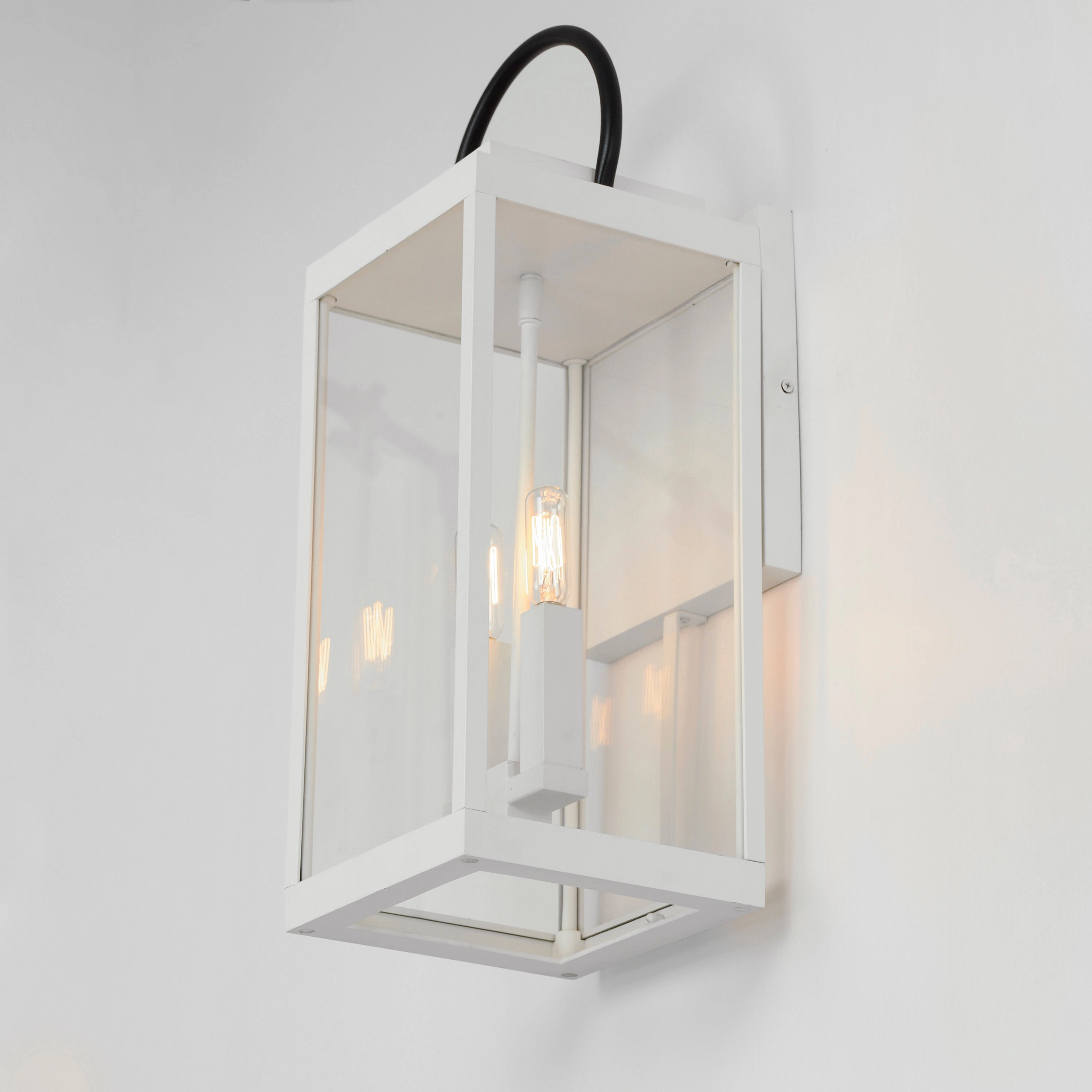Nassau Vivex Two Light Outdoor Wall Sconce White / Black