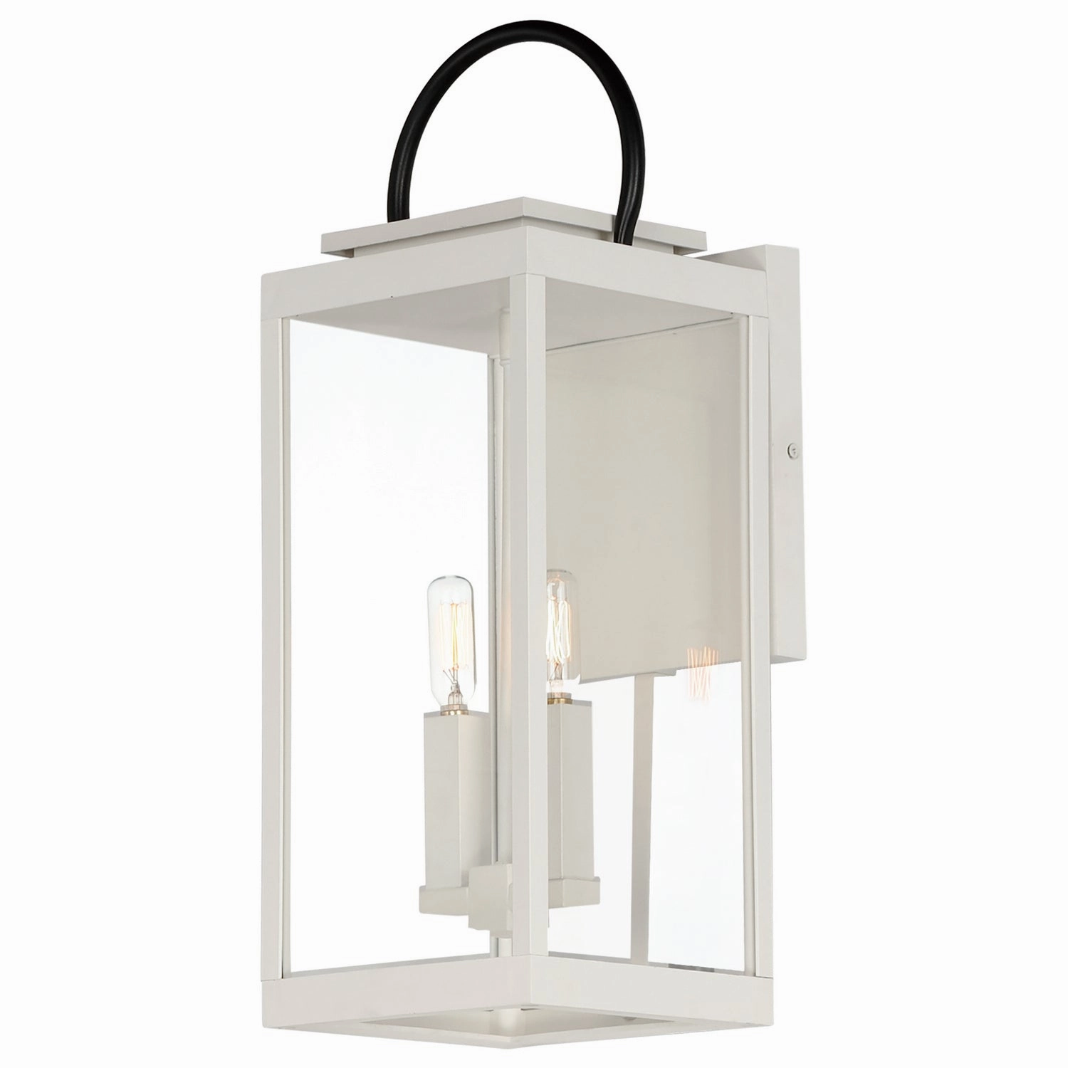 Nassau Vivex Two Light Outdoor Wall Sconce White / BlackOutdoor wall sconces with motion sensor