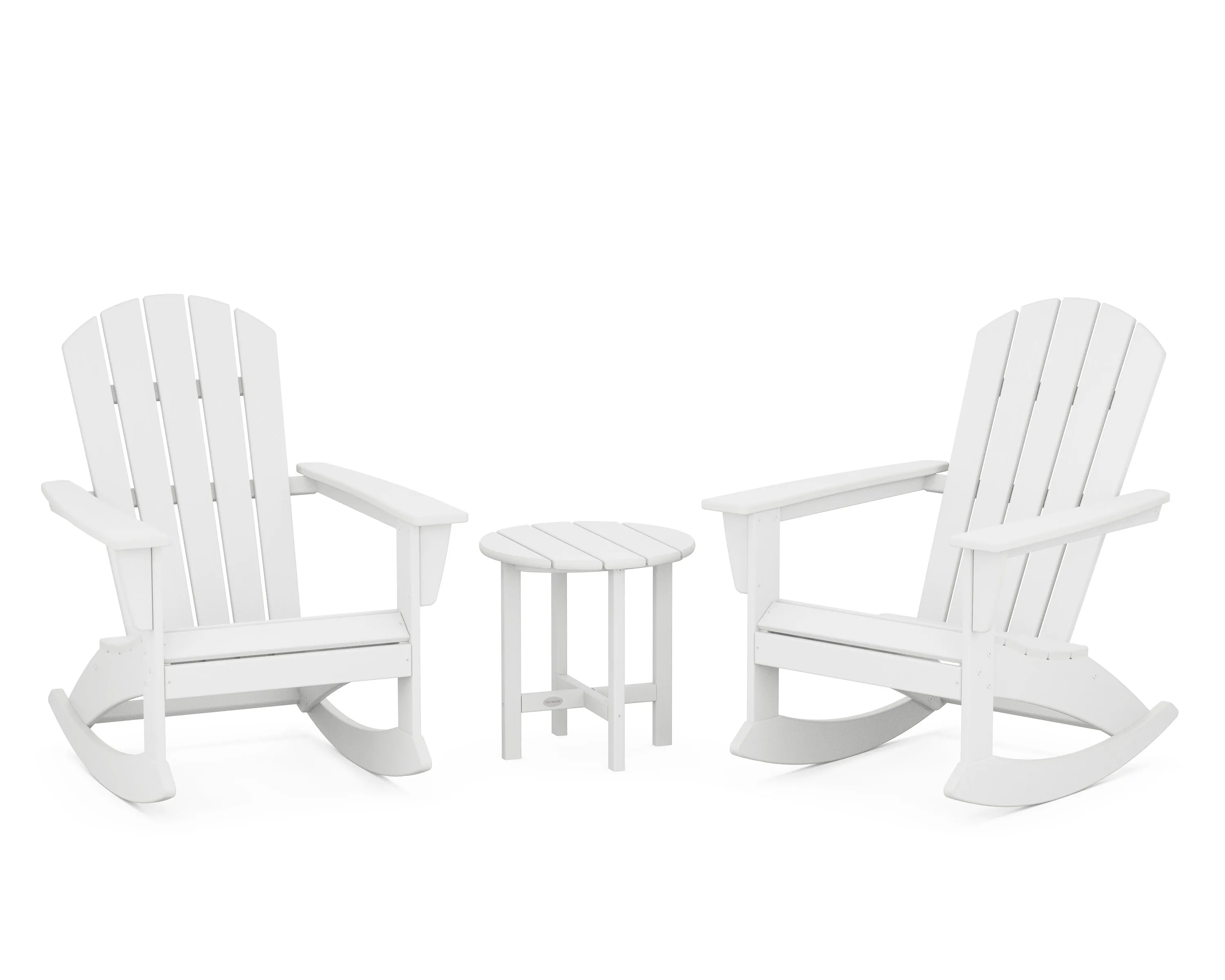 Nautical 3-Piece Adirondack Rocking Chair Set