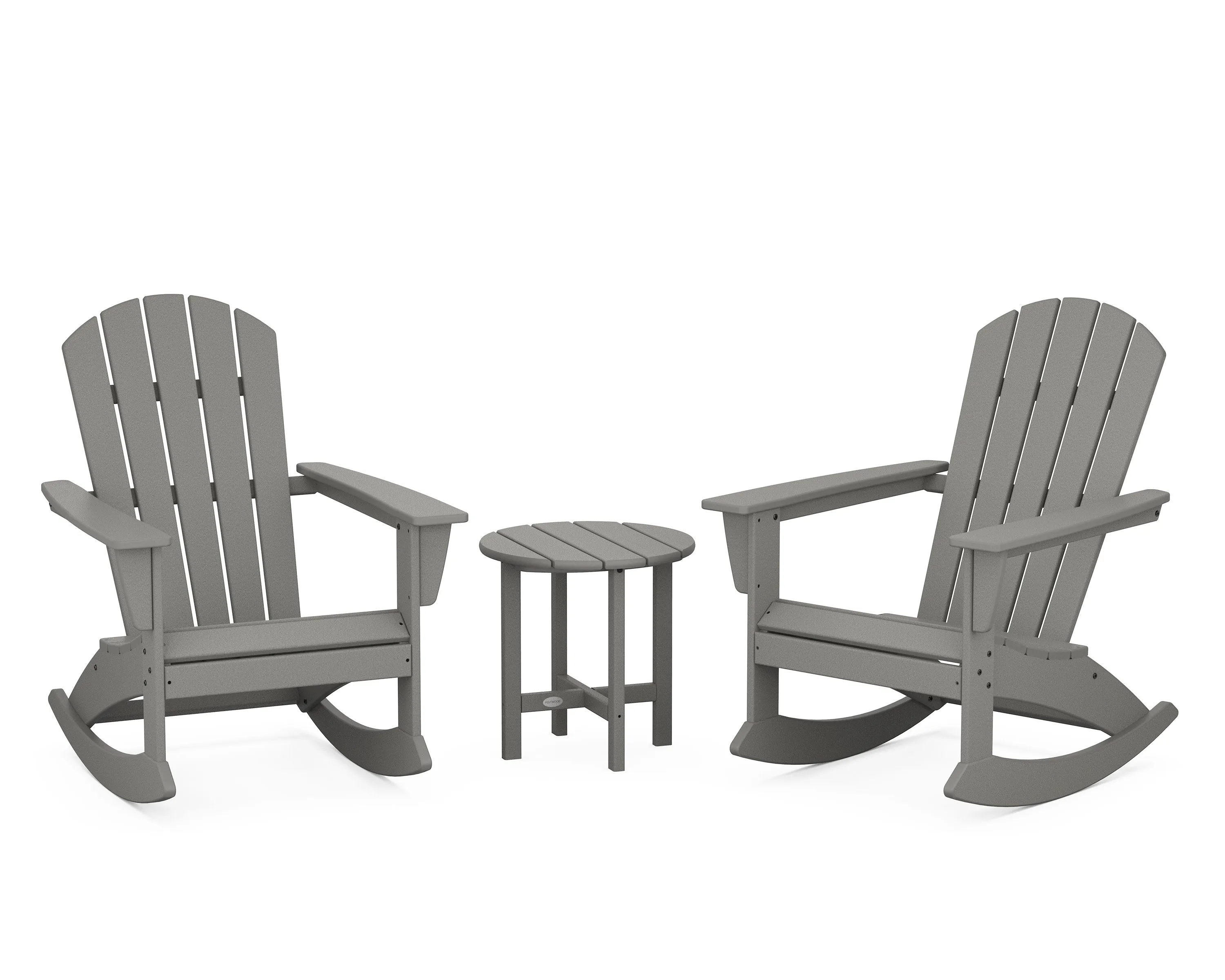 Nautical 3-Piece Adirondack Rocking Chair Setoutdoor patio dining furniture set