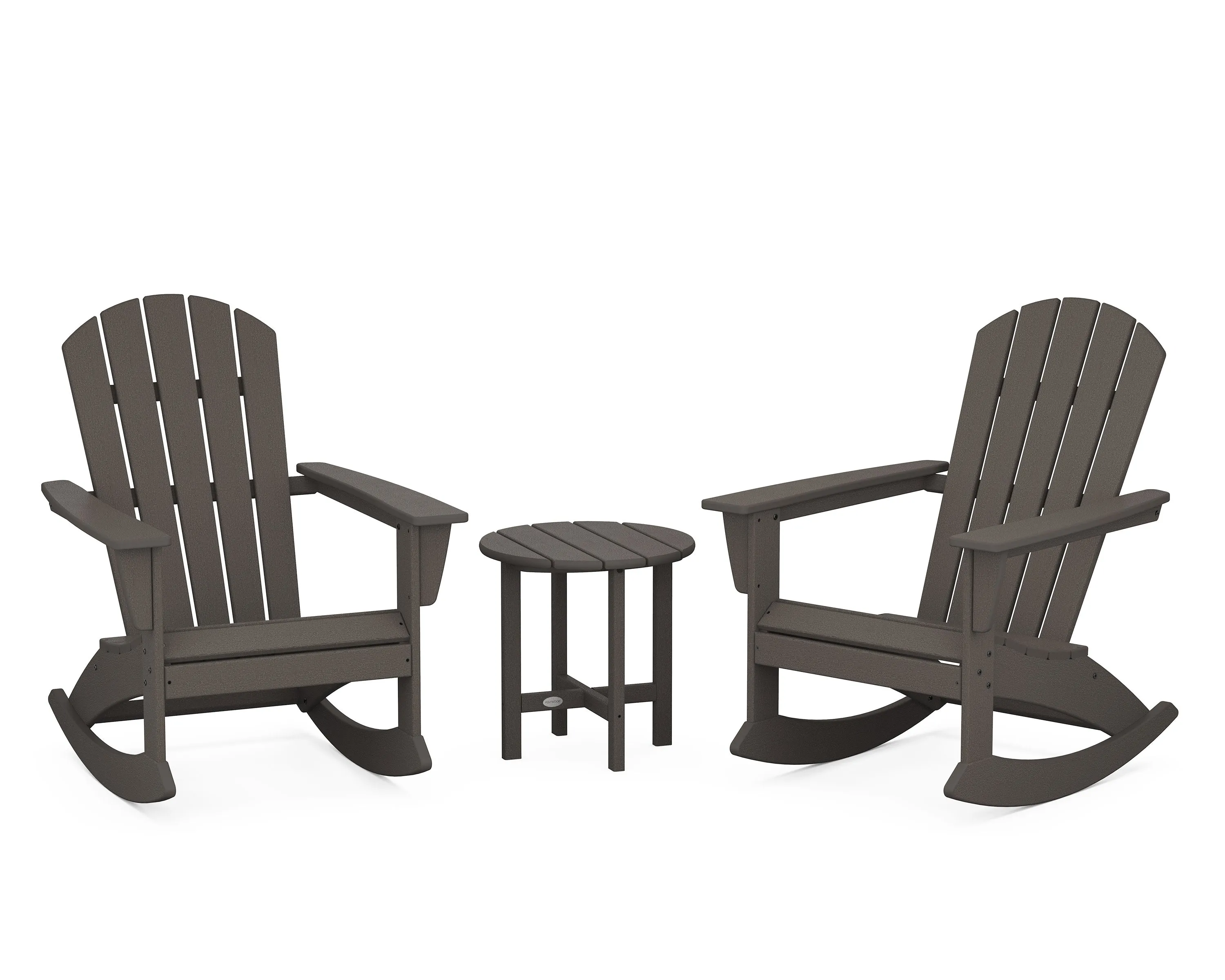 Nautical 3-Piece Adirondack Rocking Chair Set