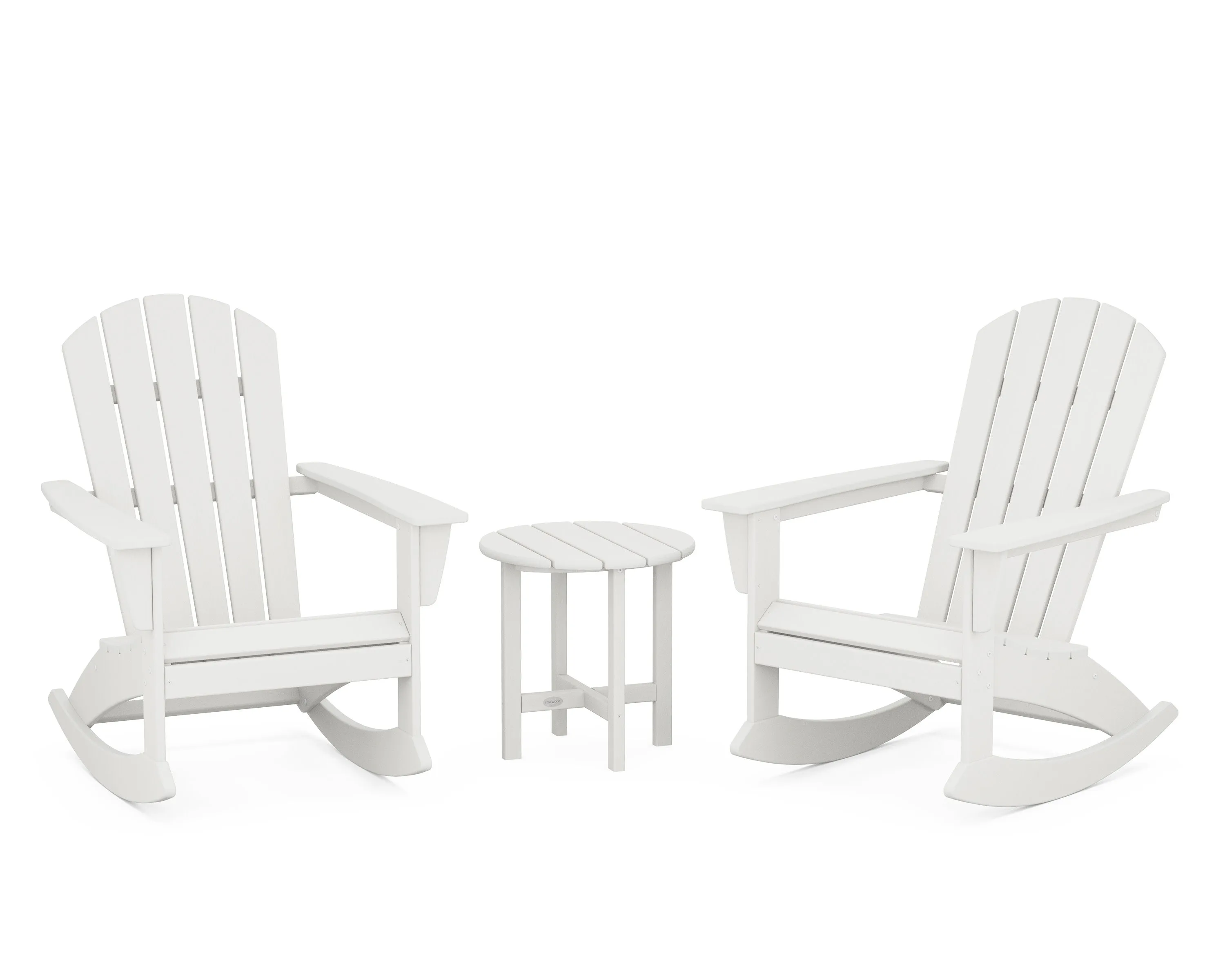 Nautical 3-Piece Adirondack Rocking Chair Set