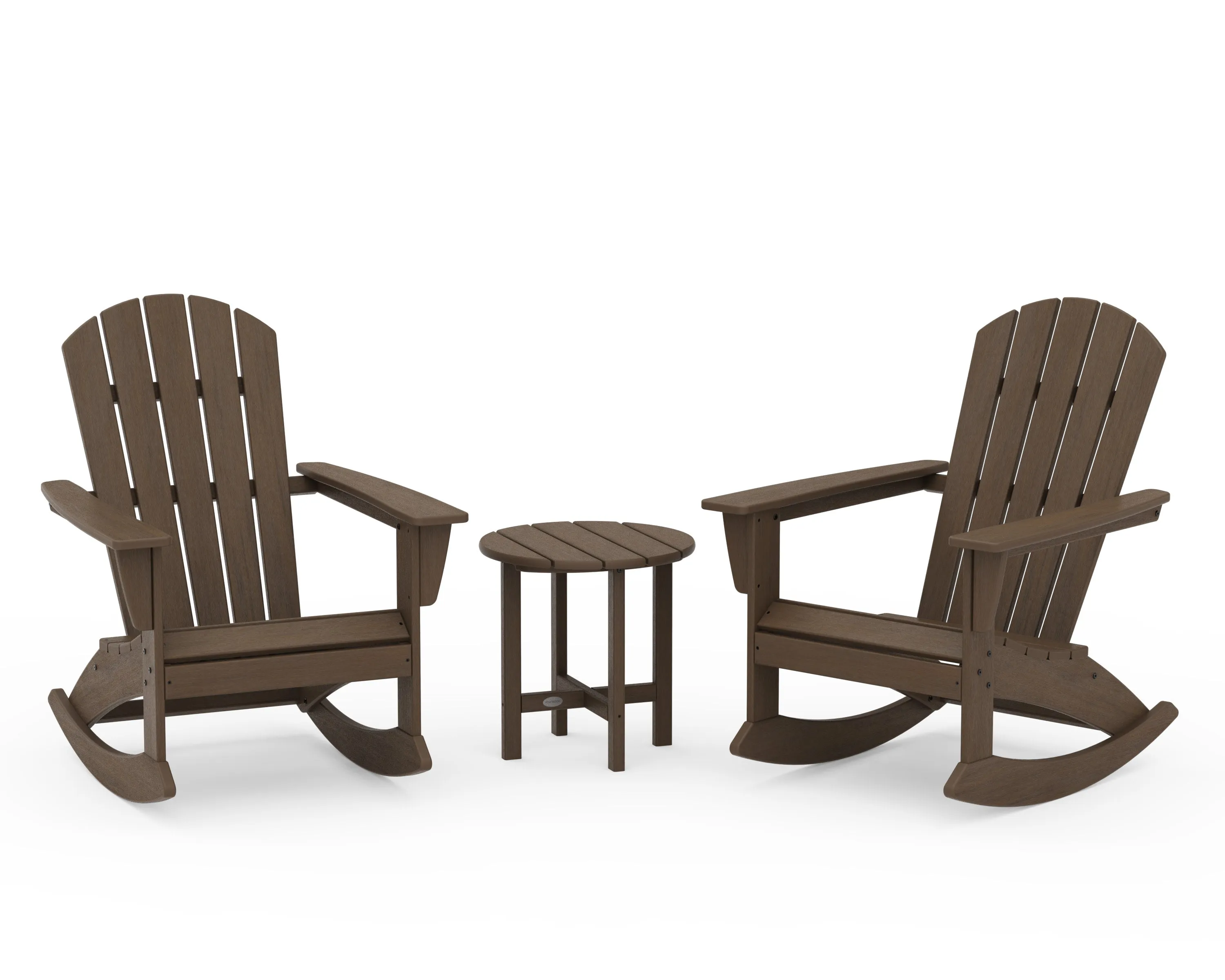 Nautical 3-Piece Adirondack Rocking Chair Set