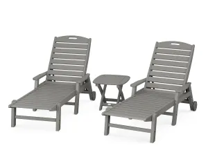 Nautical 3-Piece Chaise Setoutdoor patio dining furniture set