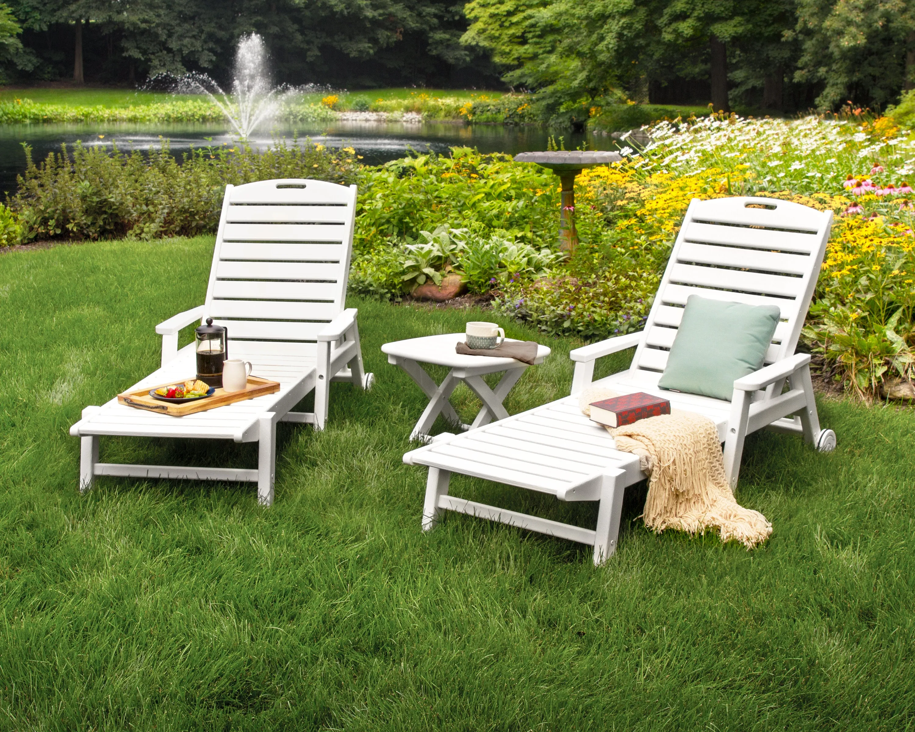 Nautical 3-Piece Chaise Set